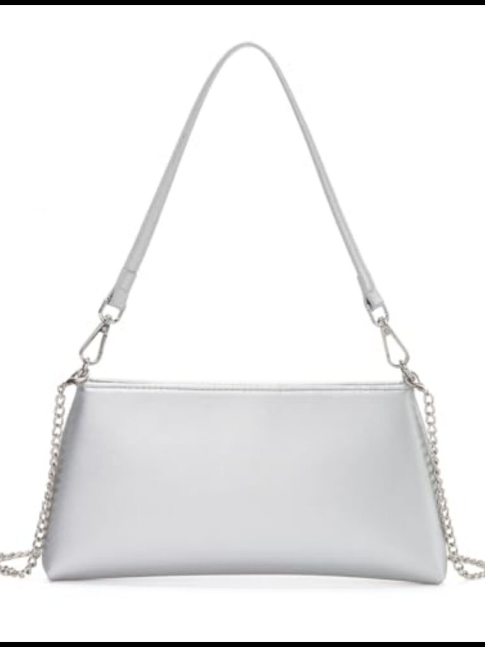 PU Leather Evening Clutch Women Zipper Chain Shoulder Bag Wedding Party Purse
